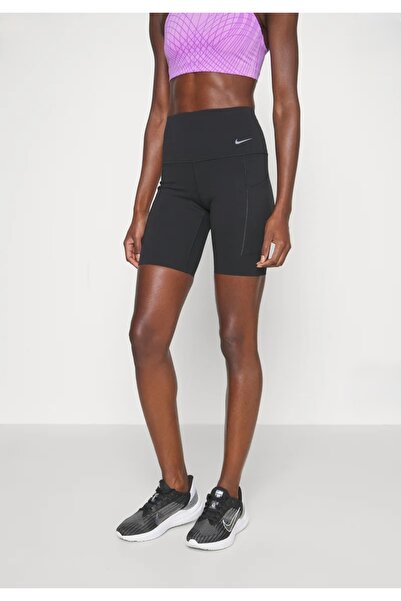 Nike Dri-Fit Universa Medium-Support High-Waisted 8" Biker Training Siyah Kadın Şort
