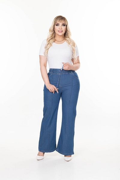 EYLÜLXXL Women's Loose Leg Jeans with Front Tie