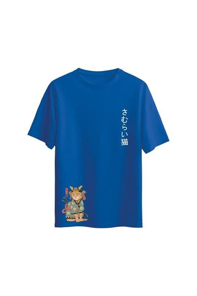 SVART WEAR Μπλουζάκι Samurai Cat με τύπωμα oversized Unisex T-shirt