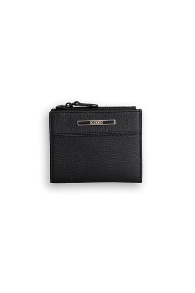 GUARD Black Genuine Leather Women's Wallet - Small Size with Coin P2283