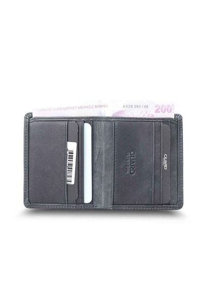 GUARD Black Tiguan Crazy Minimal Sport Genuine Leather Men's Wallet P705
