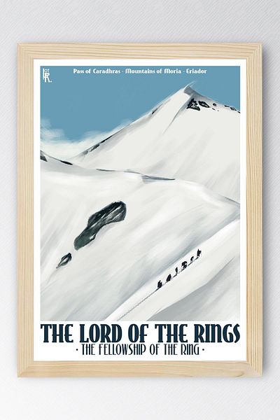 Saturn The Lord of the Rings the Fellowship of the Ring Framed Painting - Movie Poster Painting