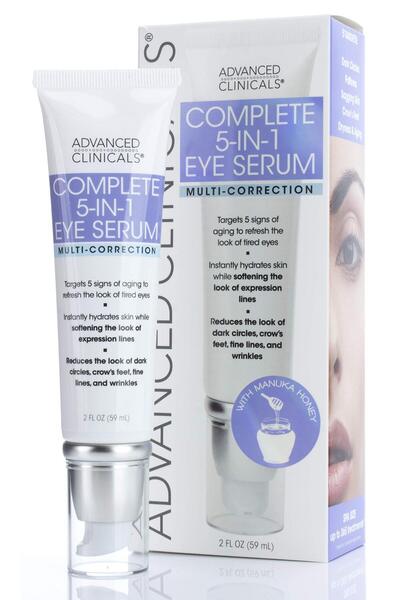 Advanced Clinicals مصل العين المضاد للشيخوخة 5 في 1 مع الريتينول والكولاجين و...