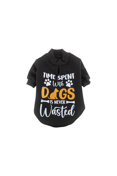 JesPawty Black Sweatshirt Dog Outfit