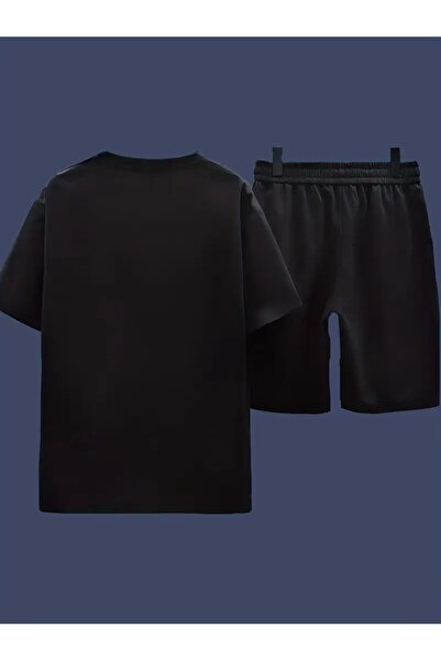 Massgai Uniszex hegyi nyomott 100% pamut felső és alsó póló rövidnadrág szett