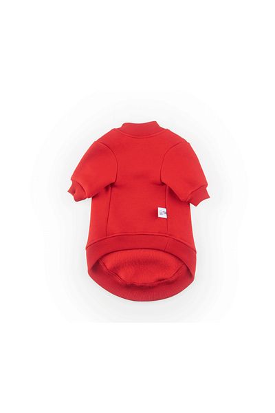 JesPawty Red Sweatshirt Dog Outfit
