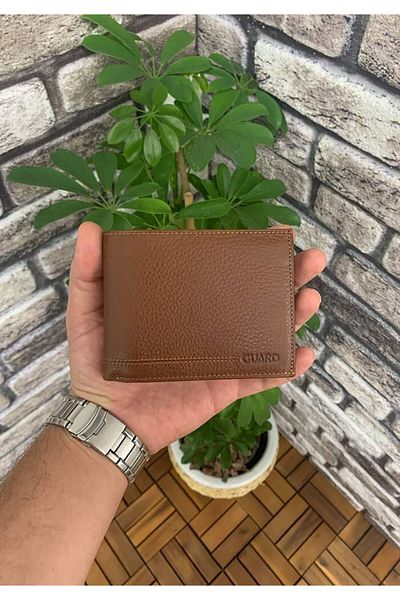 GUARD Men's Wallet Tan Coin Compartment Genuine Leather P50
