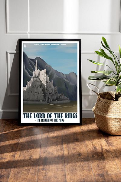 Saturn The Lord of the Rings Return of the King Framed Painting - Movie Poster Painting