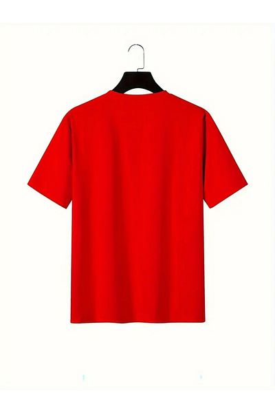 AMMA Unisex a Heart Printed Oversize 100% Cotton T-Shirt