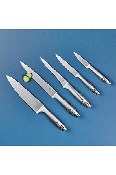 Karaca Karaca Venus Knife Set with Block, 6 Piece, Silver