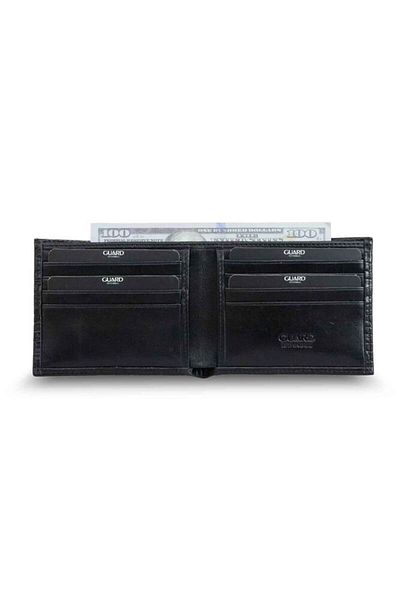 GUARD Croco Black Classic Genuine Leather Men's Wallet P171