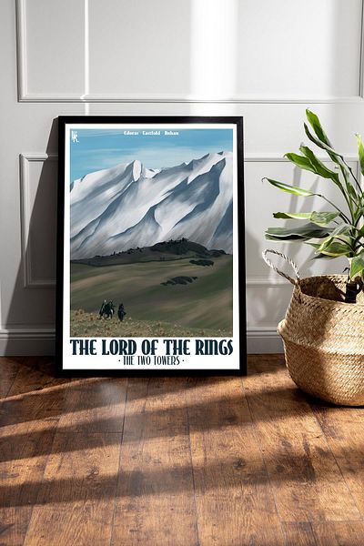 Saturn Lord of the Rings The Two Towers Framed Picture - Movie Poster Art Print