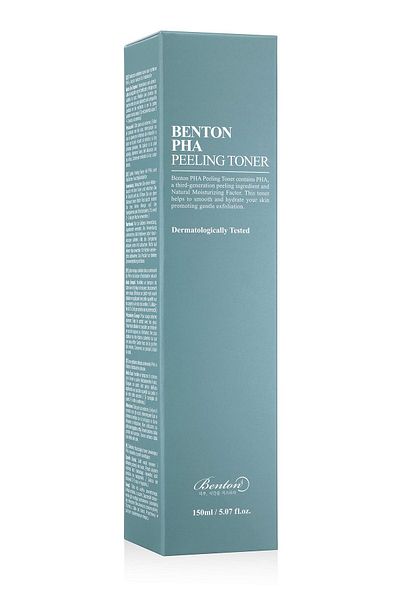 Benton PHA Peeling Toner 150ml - AHA & BHA Exfoliation, Hydrating & Soothing for Sensitive Skin