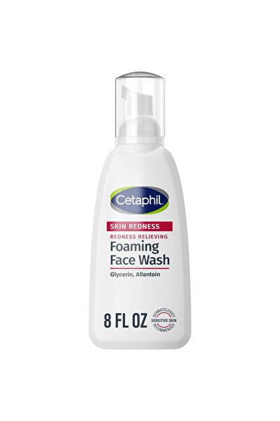 Cetaphil غسول رغوي للوجه لتخفيف الاحمرار للبشرة الحساسة، 8 أونصة سائلة، لطيف ومهدئ