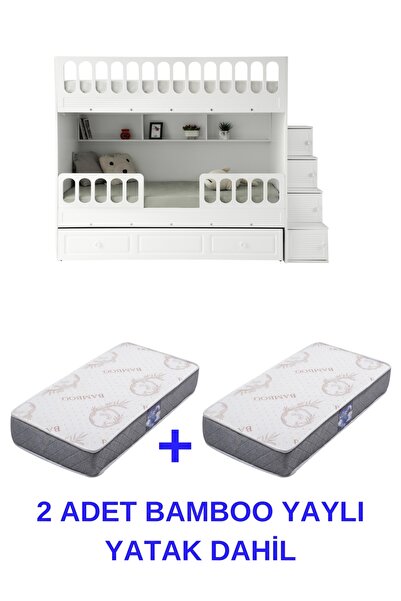 miracool Panjur Ranza / 2adet Bambo Yaylı Yatak Dahil / Ücretsiz Kurulum / %100 MDF