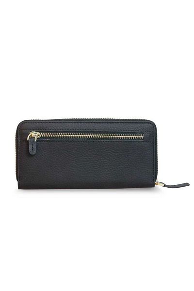 GUARD Matte Black Genuine Leather Women's Wallet P1263