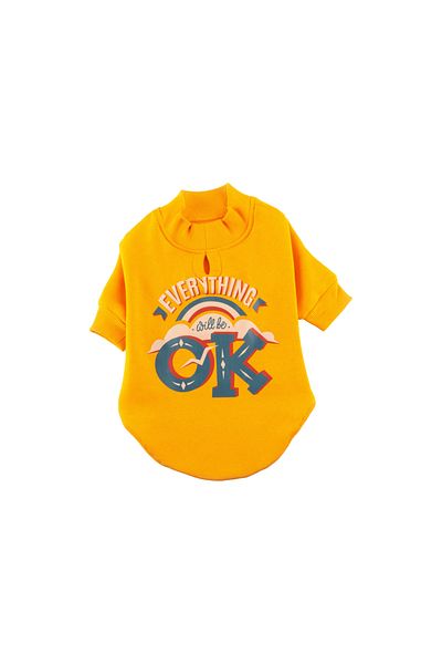 JesPawty Mustard Sweatshirt Dog Outfit