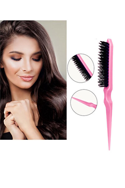 CAŞ DEKORASYON Četka/češalj za punđu roze boje