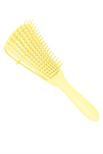 CAŞ DEKORASYON Βούρτσα/χτένα μαλλιών σε κίτρινο χρώμα που αποκαταστάτει τα μαλλιά και αποτρέπει την ξέπλυση