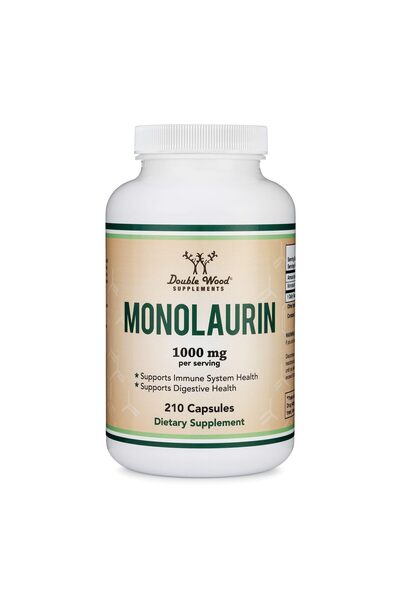 Double Wood Supplements Monolaurin Immune Support 1,000mg, 210 Capsules (Vegan, Non-GMO, Gluten-Free) by Double Wood