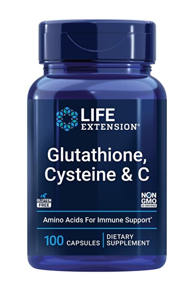 Life Extension Glutathione, Cysteine & Vitamin C, 500mg, Antioxidant, Liver H...