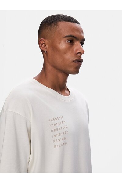 Ltb O-Neck Short Sleeve Relaxed Lilac T-Shirt