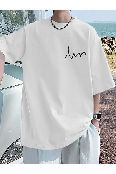 AMMA Μπλουζάκι Unisex Sun Printed Oversize 100% βαμβάκι