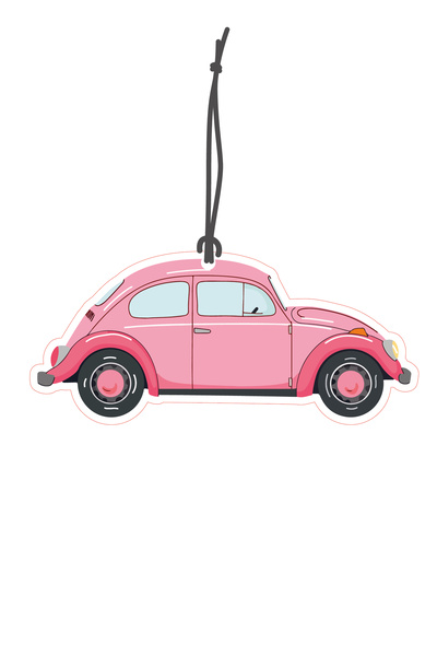 1001MODEL Pembe Vosvos Tasarımlı Oto Kokusu Dikiz Ayna Süsü Torpido Ve Oto Ak...