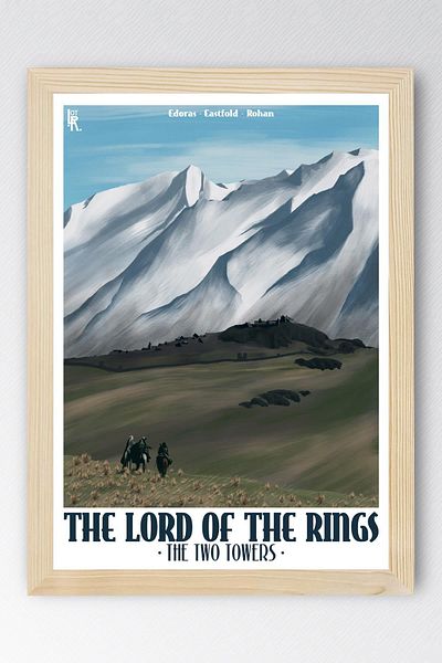 Saturn Lord of the Rings The Two Towers Framed Picture - Movie Poster Art Print