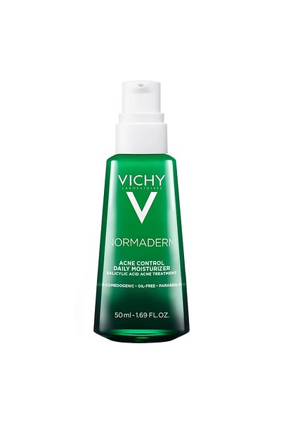 Vichy Normaderm Acne Control Moisturizer, 2% Salicylic Acid, Hyaluronic Acid, Vitamin C, Oil-Free