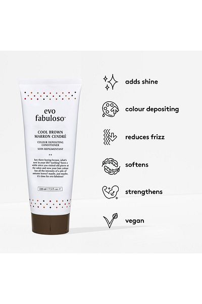 Evo Fabuloso Cool Brown Color Depositing Treatment - Maintains Color Depth, Tone & Shine - 220ml