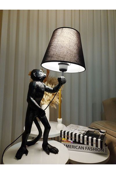 Artceal Decorative Stylish Black Monkey Lampshade Figurine