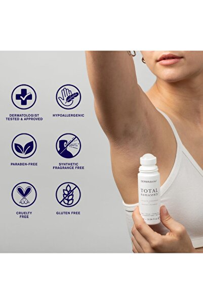 Dermadoctor Total NonScents Ultra-Gentle Antiperspirant, Unscented Clinical Strength, 3 oz