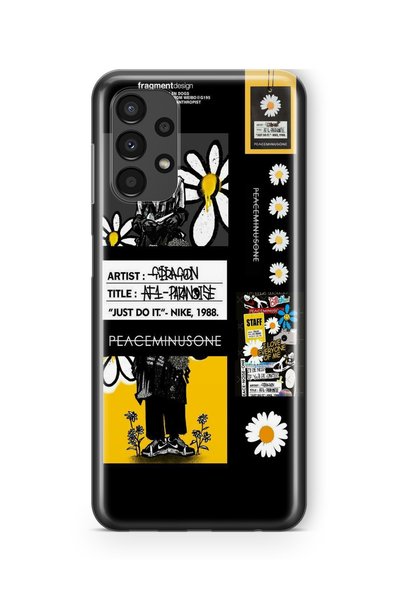 Multitronic حافظة شفافة مطبوعة بتصميم Peaceminusone متوافقة مع هاتف Samsung G...