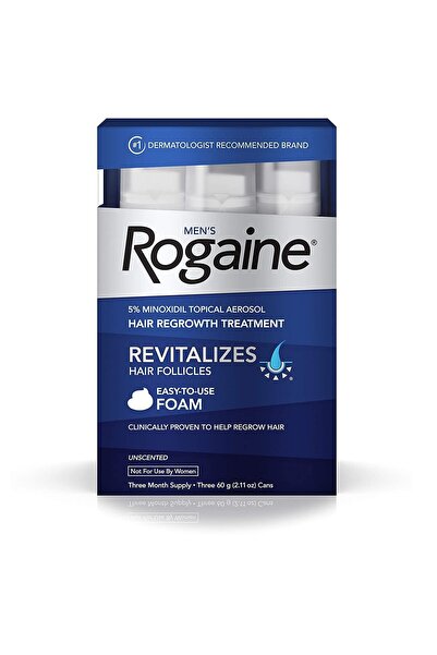 Rogaine مجموعة ثلاثية من الرغوة للرجال