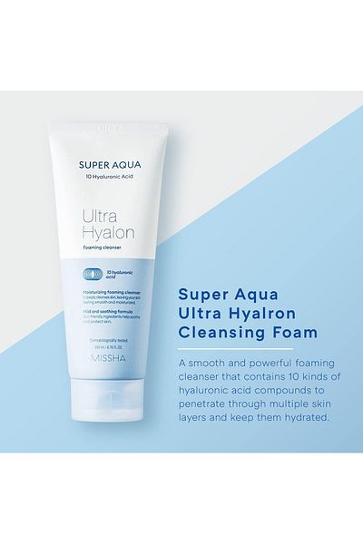 Missha Super Aqua Ultra Hyalron Cleansing Foam