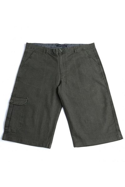 marufshop Plus Size Men's Side Pocket Denim Shorts Khaki
