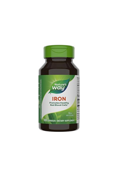 Nature's Way Iron for Healthy Red Blood Cells, 18 mg Iron Gluconate, Gluten Free, 100 Capsules