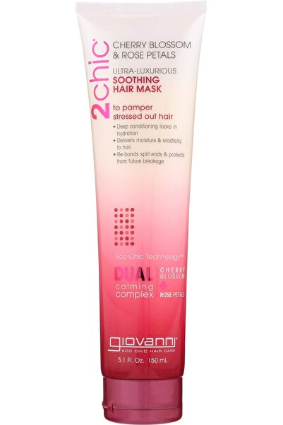 Giovanni قناع الشعر المهدئ الفاخر للغاية من 2chic، بزهر الكرز وبتلات الورد، 5...