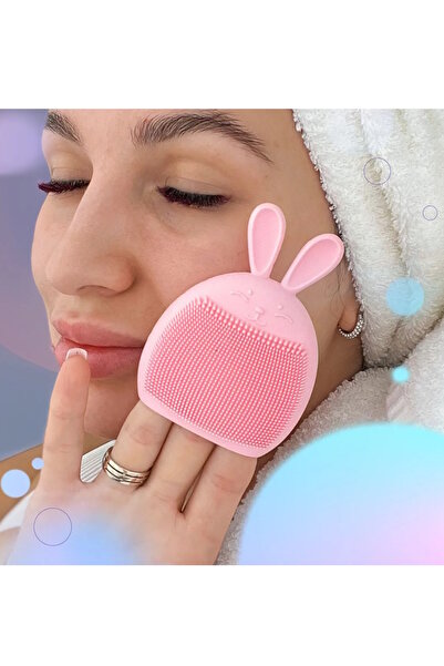 CAŞ DEKORASYON Pembe Renk Silikon Yüz Yıkama Fırçası