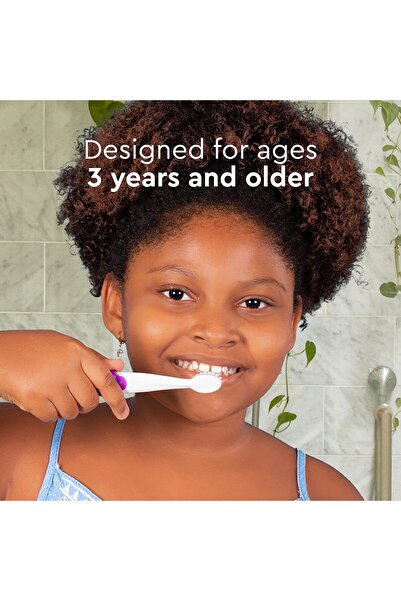 Radius Totz Plus Kids Toothbrush - Silky Soft, BPA-Free, ADA Accepted, for Ages 3+ - Blue/Yellow, Pack of 1