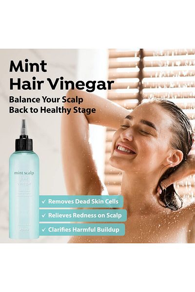 A'PIEU Mint Hair Vinegar Rinse 6.76 fl oz - Scalp Treatment for Oil Control & Hydration