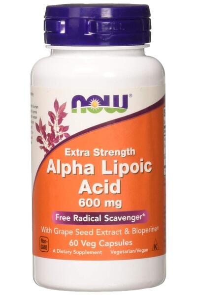 Now Foods Alpha Lipoic Acid 600mg Vcaps, 60 CT