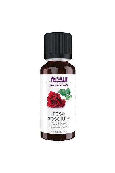 Now Foods NOW Essential Oils, Rose Absolute 5% Blend in Jojoba Oil, Vegan, 1-Ounce