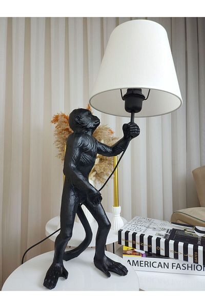 Artceal Decorative Stylish White Hat Monkey Lampshade Figurine