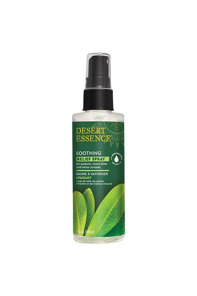 Desert Essence Relief Spray - 4 Fl Oz - Antiseptic Tea Tree Oil - Natural First Aid for Burns, Bites, Scrapes