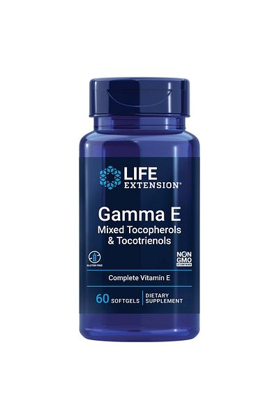 Life Extension Gamma E Mixed Tocopherols & Tocotrienols – Full Vitamin E Spectrum, Antioxidant – 60 Softgels