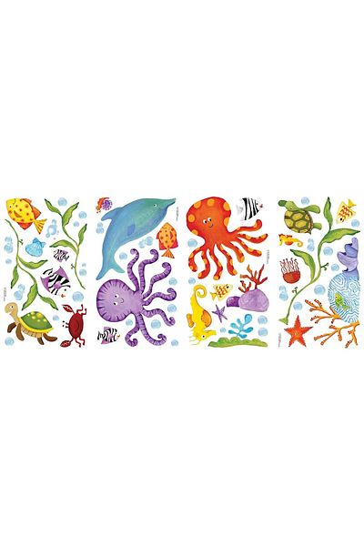 ROOMMATES RMK1851SCS Adventures Under The Sea Peel and Stick Wall Decals
