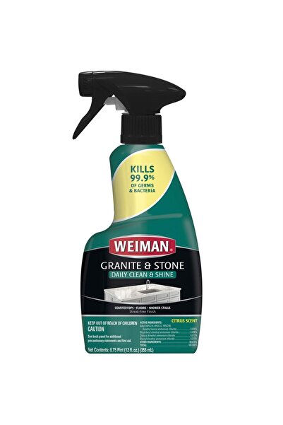 Weiman منظف وملمع الجرانيت - 12 أونصة - يعزز اللون في الجرانيت والكوارتز والرخام وحجر الصابون