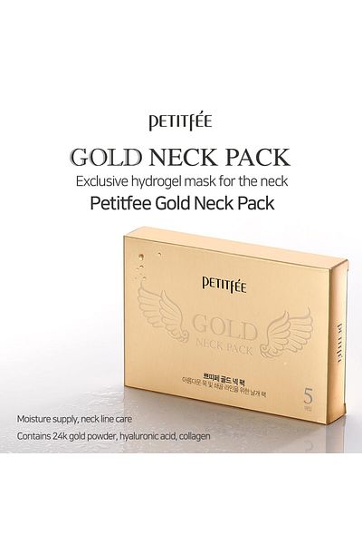 Petitfee Gold Neck pack for firming & silky smooth neck 5ea
